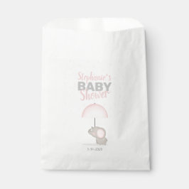 Bolsa De Papel Baby Elephant Pink Baby Shower
