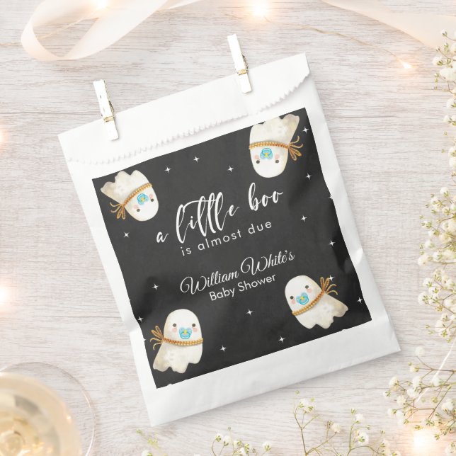 Bolsa De Papel Baby Ghost Halloween Fall Baby Shower (Cortado)
