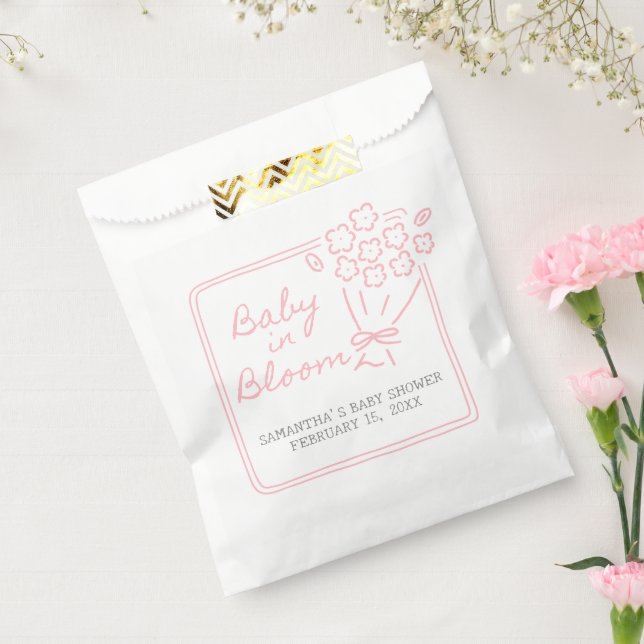 Bolsa De Papel Baby In Bloom Baby Shower (Sellado)