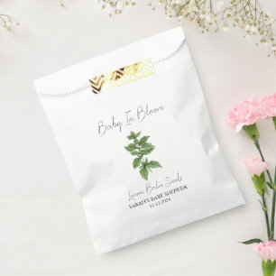 Bolsa De Papel Baby In Bloom l Lemon Balm Semillas Baby Shower