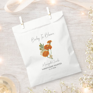 Bolsa De Papel Baby In Bloom l Marigold Seed Baby Shower