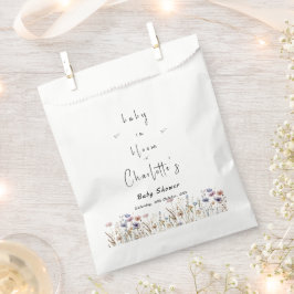 Bolsa De Papel Baby In Bloom Wildflower Baby Shower