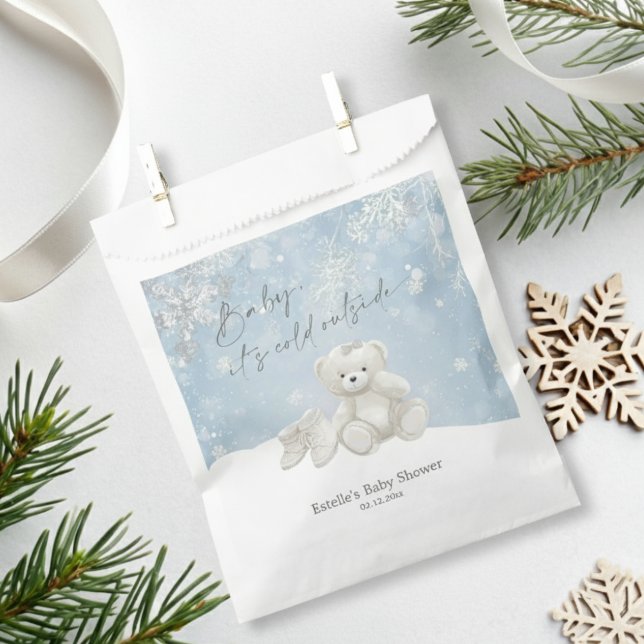 Bolsa De Papel Baby, It's Cold Outside Teddy Bear Winter Keepsake (Subido por el creador)