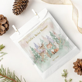 Bolsa De Papel Baby It's Cold Outside Winter Woodland Baby Shower