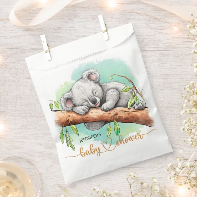 Bolsa De Papel Baby Koala Baby Shower (Cortado)