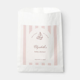 Bolsa De Papel Baby On Board Elegant Pink Sailboat Baby Shower