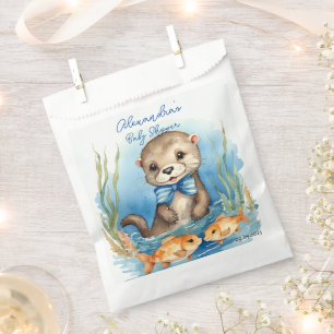 Bolsa De Papel Baby Otter Boy Baby Shower