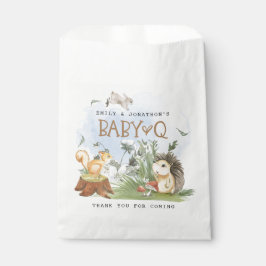 Bolsa De Papel Baby Q Backyard Baby Shower Woodland Gracias