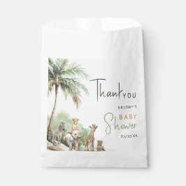Bolsa De Papel Baby Shower: Animales de Safari Jungle Gracias
