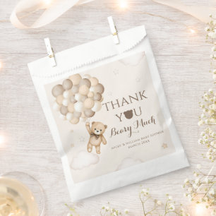 Bolsa De Papel Baby Shower Bear Wait Brown Bear Balloon