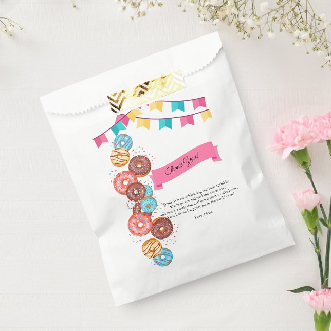 Bolsa De Papel Baby Shower: Bebé Donut moderno rompe bóvedas (Subido por el creador)