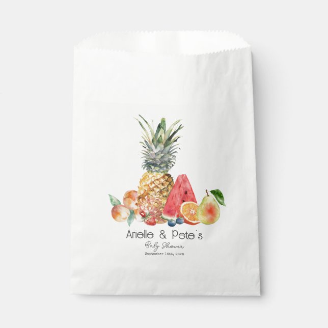 Bolsa De Papel Baby Shower Berry Sweet Fruit (Anverso)