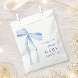 Bolsa De Papel Baby Shower Blue Bow Boy