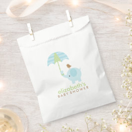 Bolsa De Papel Baby Shower Blue Elephant Boy