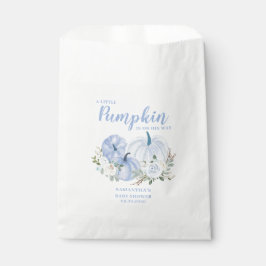 Bolsa De Papel Baby Shower Blue Little Pumpkin Boy