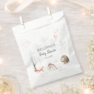 Bolsa De Papel Baby Shower Bosque Maderero