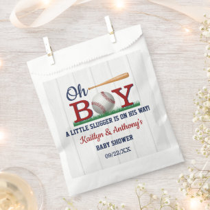 Bolsa De Papel Baby Shower Boys de Béisbol