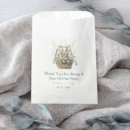 Bolsa De Papel Baby Shower Bunny and Eucalyptus