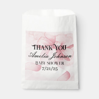 Bolsa De Papel Baby Shower, Chica de cinta rosa Rubor Gracias