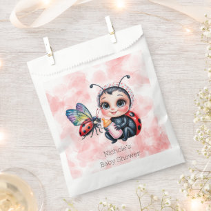 Bolsa De Papel Baby Shower, Chica de mariposa y mariposa