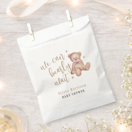 Bolsa De Papel Baby Shower Cute Simple Teddy Bear
