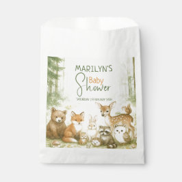 Bolsa De Papel Baby Shower Cute Woodland Baby Animals
