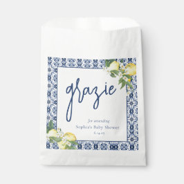 Bolsa De Papel Baby Shower de Acuarela Limón Positano