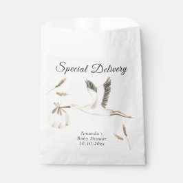 Bolsa De Papel Baby Shower de almacenamiento de color de agua de 