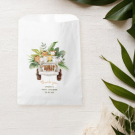 Bolsa De Papel Baby Shower de animales salvajes neutrales de géne