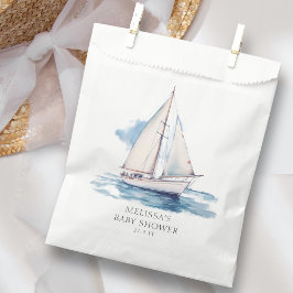 Bolsa De Papel Baby Shower de barco de vela