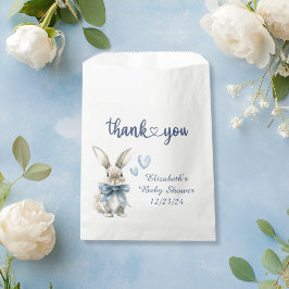 Bolsa De Papel Baby Shower de Blue Bunny