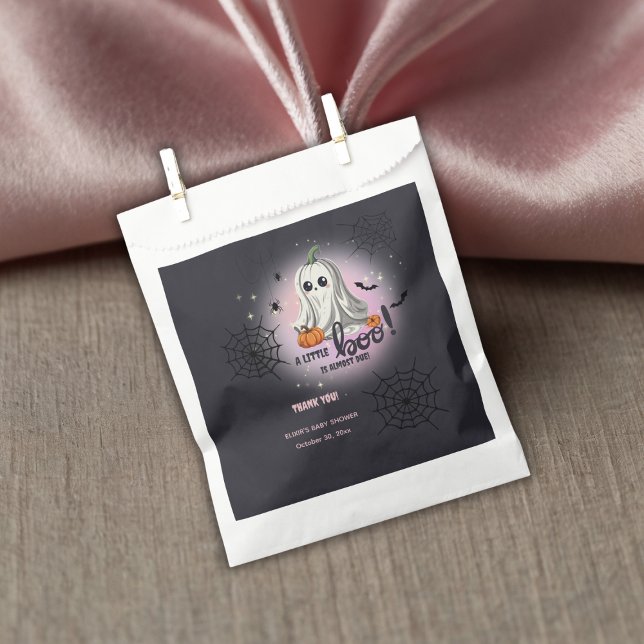 Bolsa De Papel Baby Shower de calabaza de Halloween (Subido por el creador)