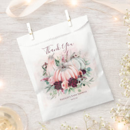Bolsa De Papel Baby Shower de calabaza rosa