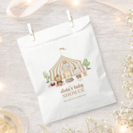 Bolsa De Papel Baby Shower de circo neutro de safari mágico boho