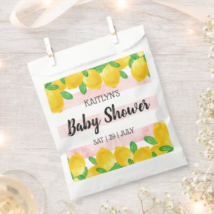 Bolsa De Papel Baby Shower de color de agua moderna con árbol lim
