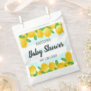 Bolsa De Papel Baby Shower de color de agua moderna con árbol lim