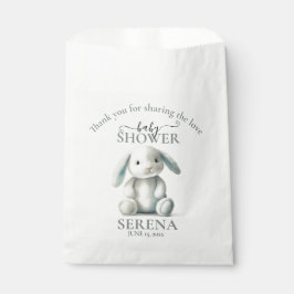 Bolsa De Papel Baby Shower de conejito acolchado