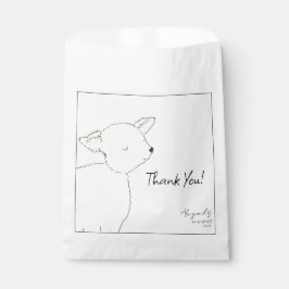 Bolsa De Papel Baby Shower de cordero pequeño