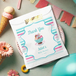 Bolsa De Papel Baby Shower de crema de hielo acuática