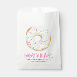 Bolsa De Papel Baby Shower de donut glaseado con salpicadura de c