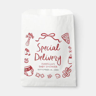 Bolsa De Papel Baby Shower de entrega especial de pizza de mano r