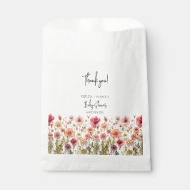 Bolsa De Papel Baby Shower de flores frescas Boho