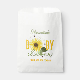 Bolsa De Papel Baby Shower de girasol