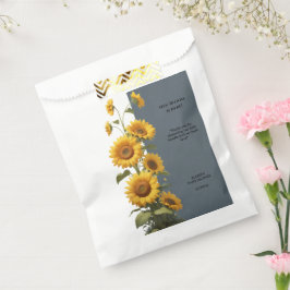 Bolsa De Papel Baby Shower de girasol azul