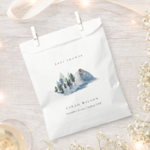 Bolsa De Papel Baby Shower de Green Blue Pine Woods