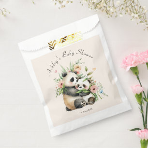 Bolsa De Papel Baby Shower de hilos de agua y flores