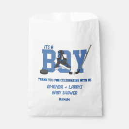 Bolsa De Papel Baby Shower de hockey sobre hielo