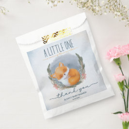 Bolsa De Papel Baby Shower de invierno de Curte Baby Fox Snowly
