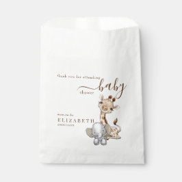Bolsa De Papel Baby Shower de la jungla tropical