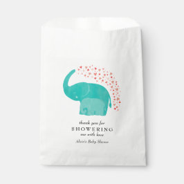 Bolsa De Papel Baby Shower de la madre y el elefante de la terner